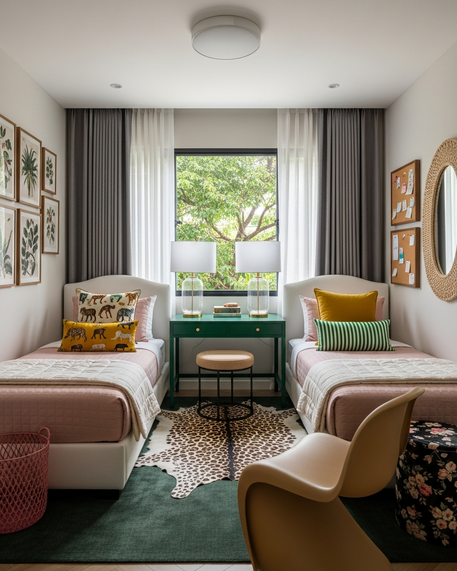 Styled dorm room after dormtok